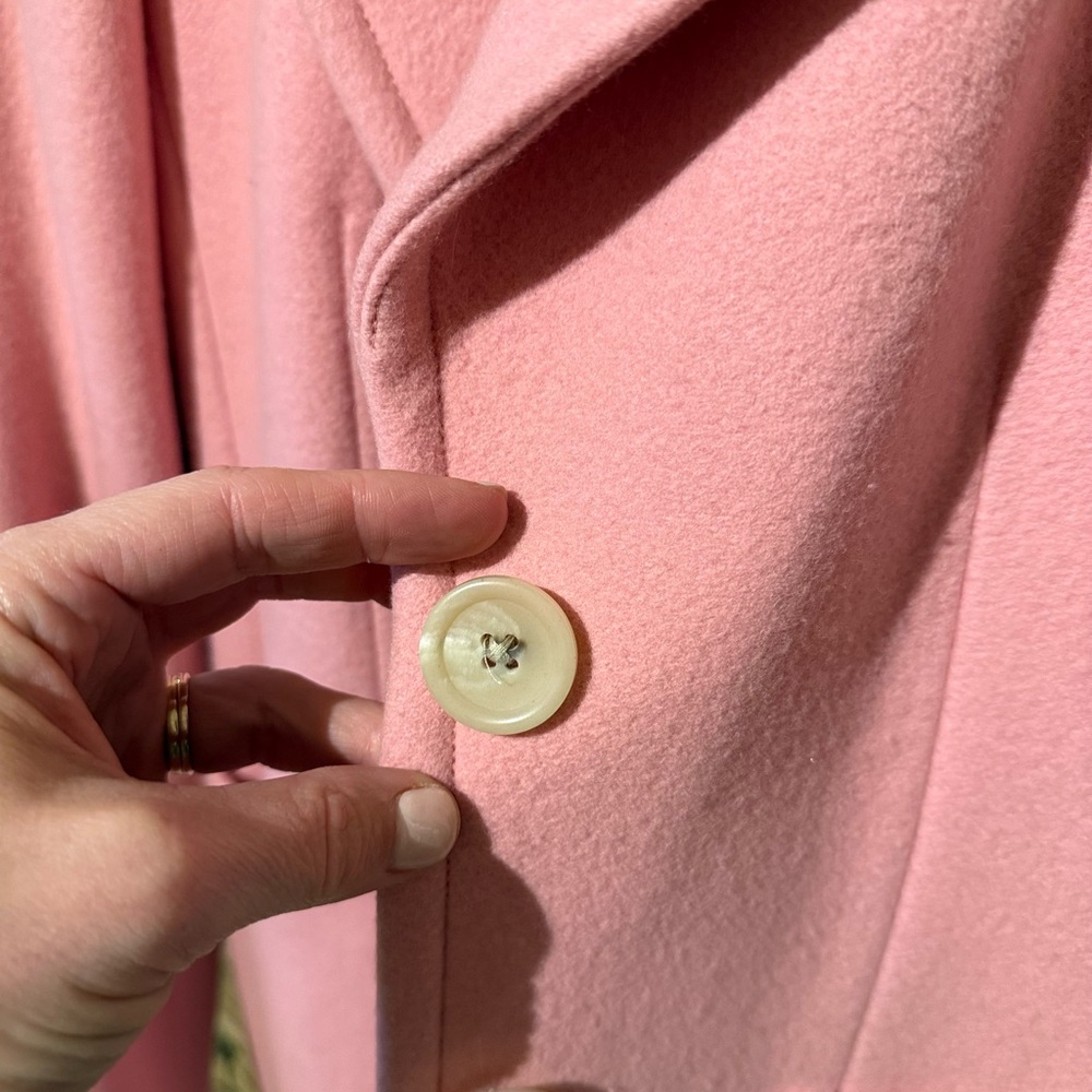Banana Republic Pink Wool Trench Coat - Picture 5 of 7